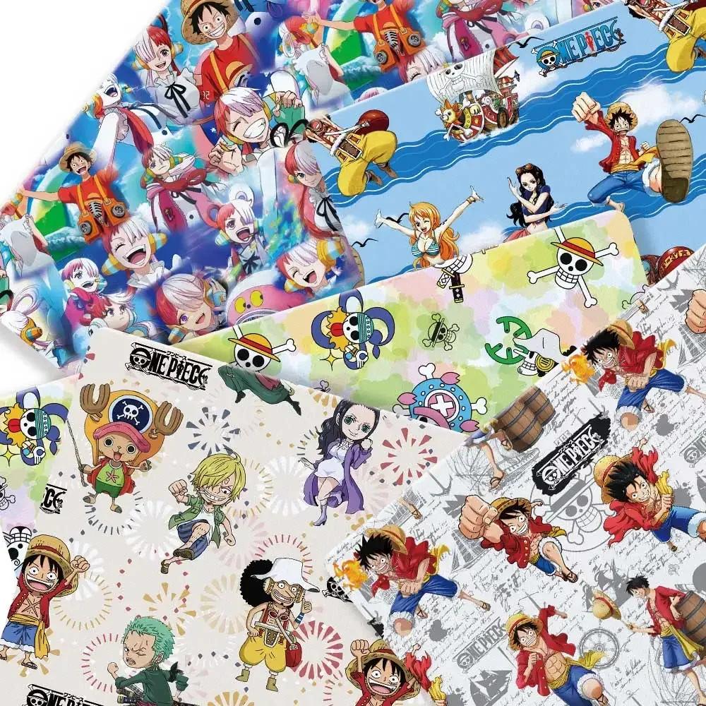 One Piece Anime peripherals Fabric 140*50cm DIY Sewing Patchwork Quilting Baby Dress Printed Fabric Fabric Sewing Kids