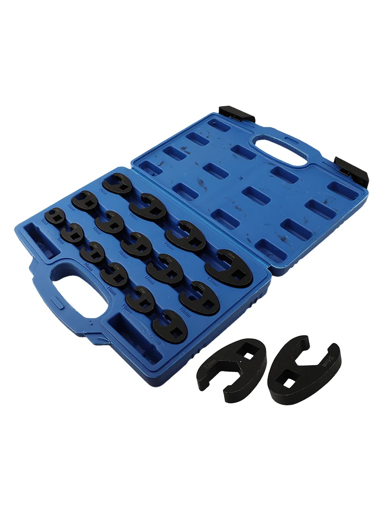 Complete Set of Crow Foot Open Ended Nuts & Bolts Tool Collection Featuring Design Perfectly Suited For Mechanics Needs