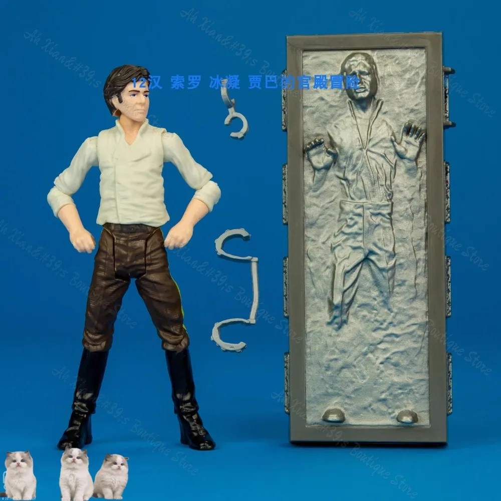 

Звездные войны 3,75-дюймовый эксперимент Bing Ning Han Solo Bing Ning Palace Jaba's Adventure Head Резные ручные шоки и ноги