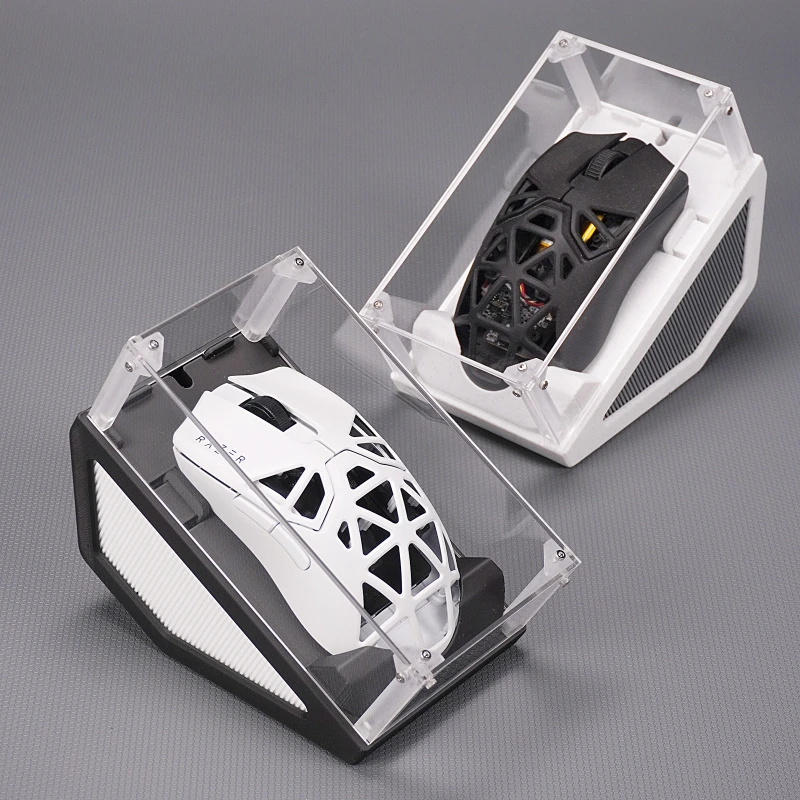 Custom Mouse Storage Display Box 3D Printing Acrylic Transparent Dust-proof Side By Side Magnetic Desktop Decoration Gamer Gifts