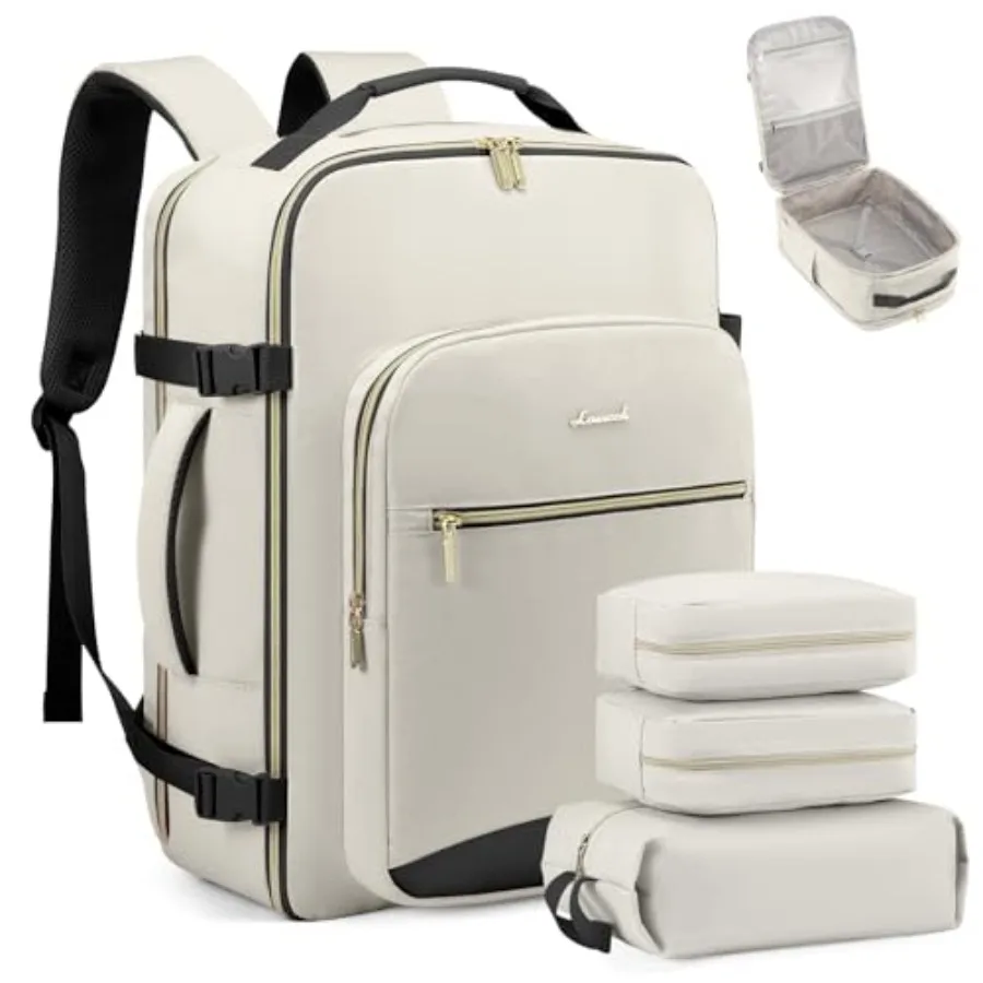 

Travel Backpack for Women and Men 40L, Airline Approved Carry On Backpack Travel Essentials, TSA Carry on Luggage, Waterproof P