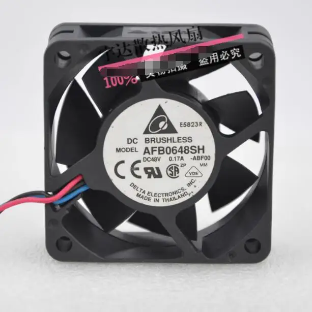 Delta AFB0648SH ABF00 DC 48V 0.17A 60x60x25mm 3-Wire Server Cooling Fan