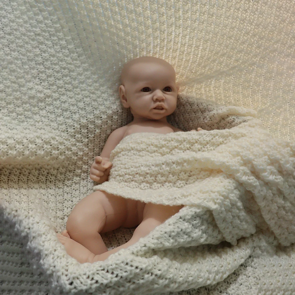 18 pollici non verniciato carino pelle africana neonato coccolone pieno platino Silicone corpo Bebe ragazza nera bambola rinata fatta a mano 3D