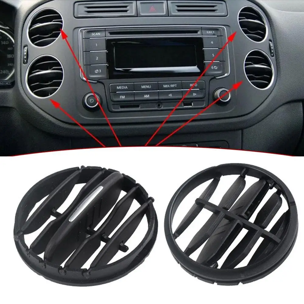 Air Conditioner Outlet Vent Shutter Car Dashboard Round AC Vent Outlet Grille Cover For Volkswagen For Tiguan 2010-2017