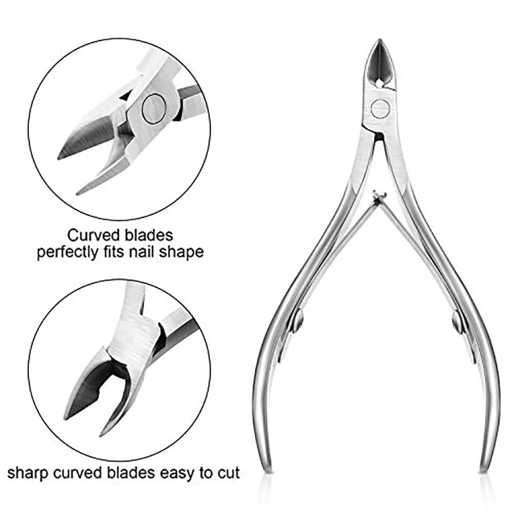 Manicure Tools Nail Scissors Silver Stainless Steel Nail Cuticle Nipper Dead Skin Removal Product Manicure Dead Skin Scissors