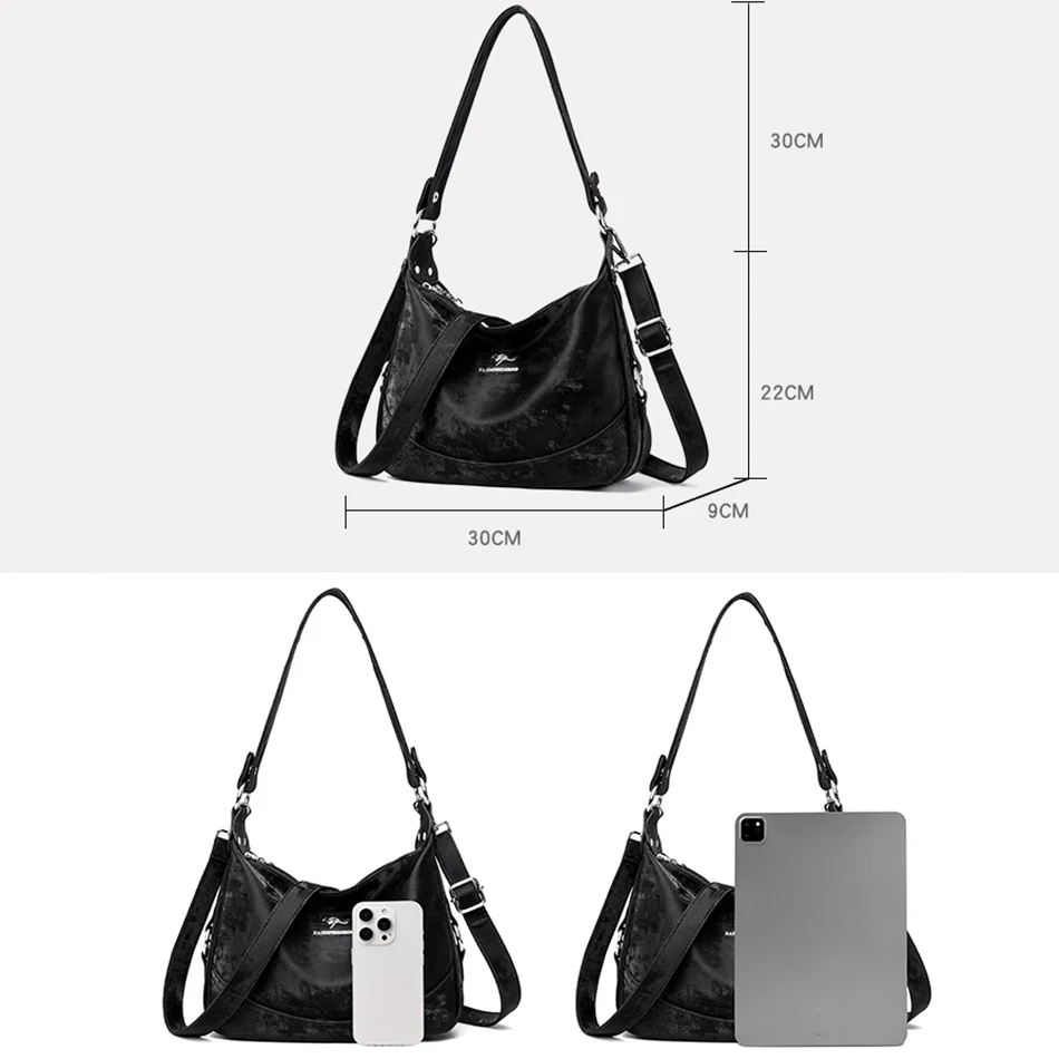 3 Layers Luxury Designer Purses and Handbags Women Bag High Quality Leather Shoulder Crossbody Sac Corssbody Bags for Women 2024