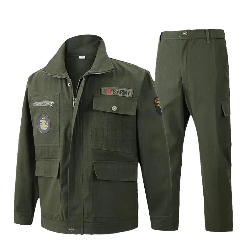 Set da Lavoro in Puro Cotone per Uomo, Abbigliamento Resistente alle Scottature e all'Usura per Saldatura e Cantieri Edili