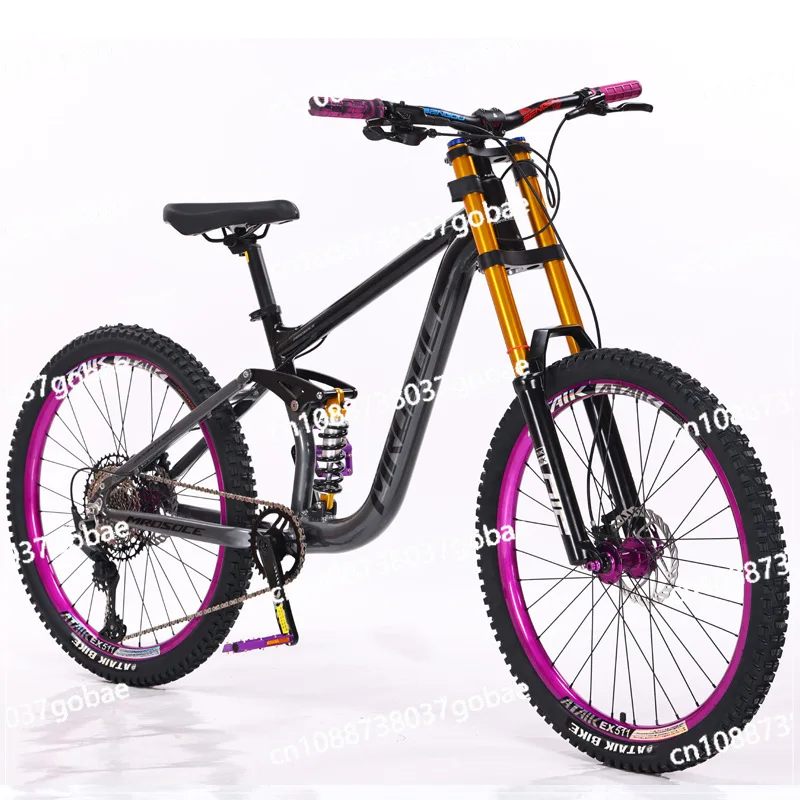 27.5 inch downhill mountain bike aluminum alloy soft tail oil brake shock absorption mountain bike