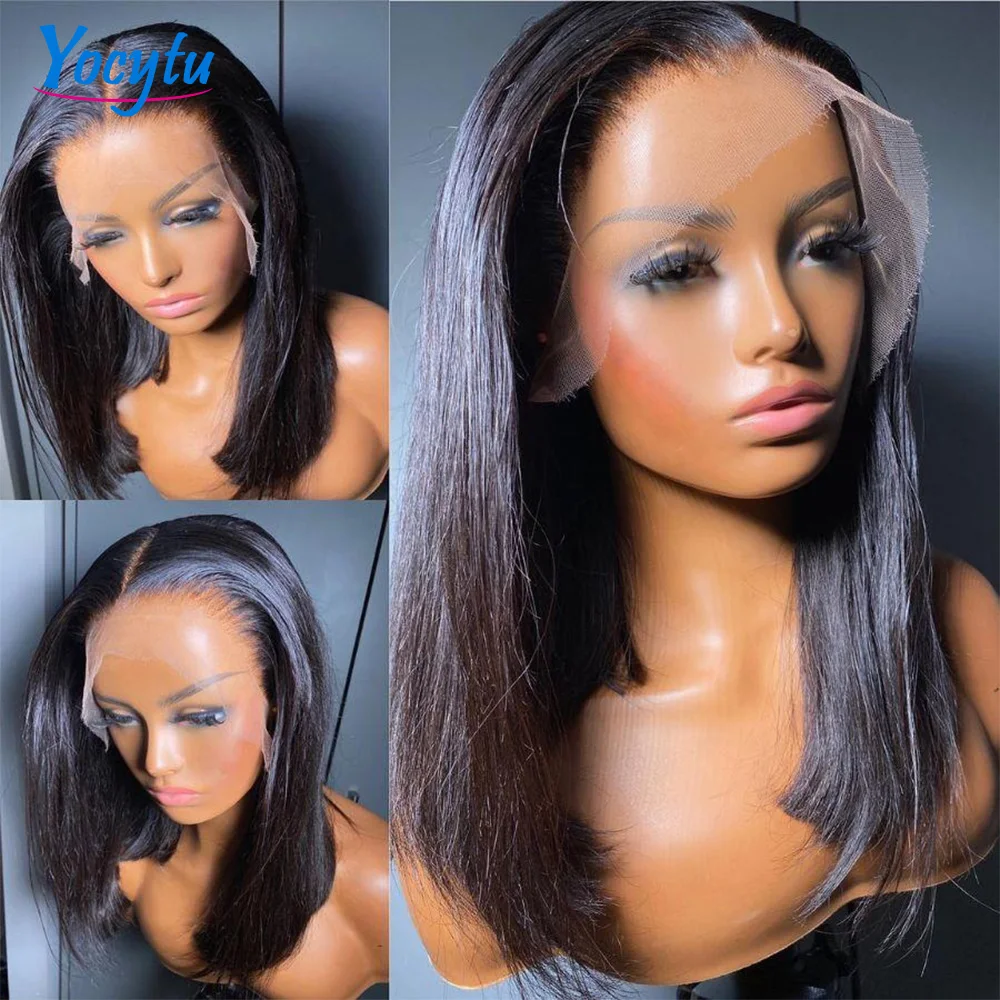 10 Zoll gerade Bob-Perücke Echthaar 12A 13x6 HD Bob-Perücke Brasilianische Bob-Perücke Echthaar 100 HD Transparente Spitzenperücke 13x6 Echthaar – Detail 9
