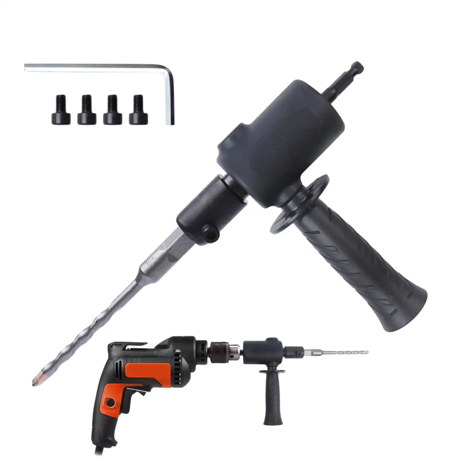 Electric Drill To Hammer Converter Wear-Resistant Tight Fit Tool Electric Drill To Hammer Conversion Head For Concrete Wall Home