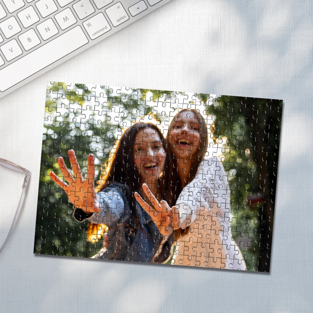 35/300/500/1000pcs Personalized Custom Photo Puzzle sister Friend Mosaic Puzzle Box From Memory Photo Gift