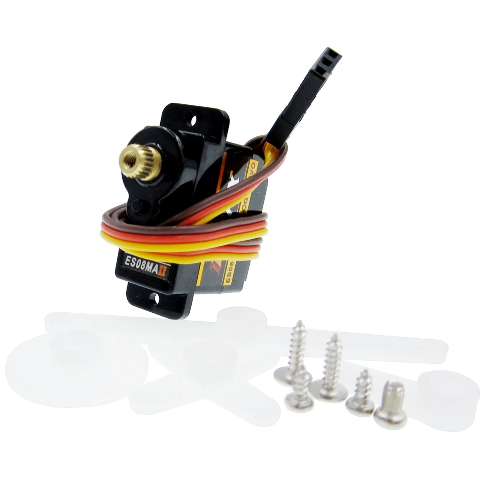 

10pcs Mini Size Metal Gear Analog Servo ES08MA II for RC Motor Replacement Part Shockproof and Stable RC Servomotor Metal Gear