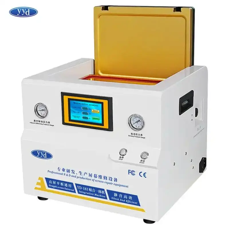 YYD pressure screen vacuum laminating machine straight curved mobile phone LCD screen flat panel defoaming laminating machine