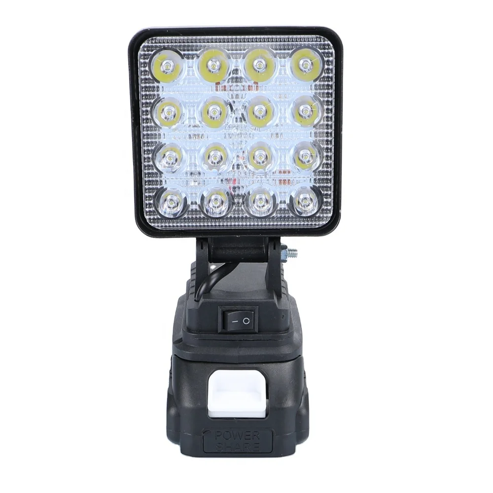 20V Battery Cordless LED Work Light Adjustable Flood Lights Portable Work Light for Job Site Security Outdoor Camping
