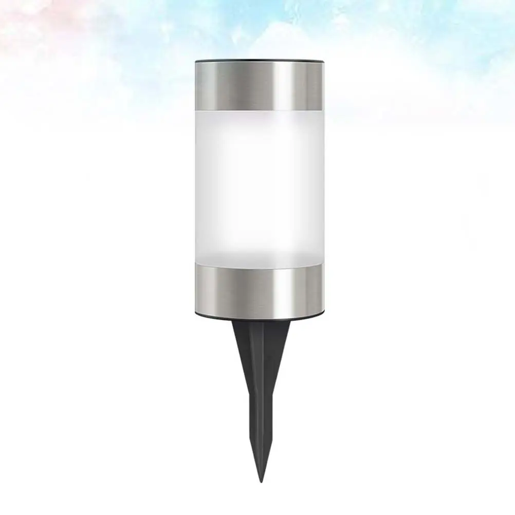 Solar Powered Led Lawn Light Ip65 Waterproof Cylindrical Ground Lamp For Garden Yard Patio Walkway Landscape Outdoor Lighting