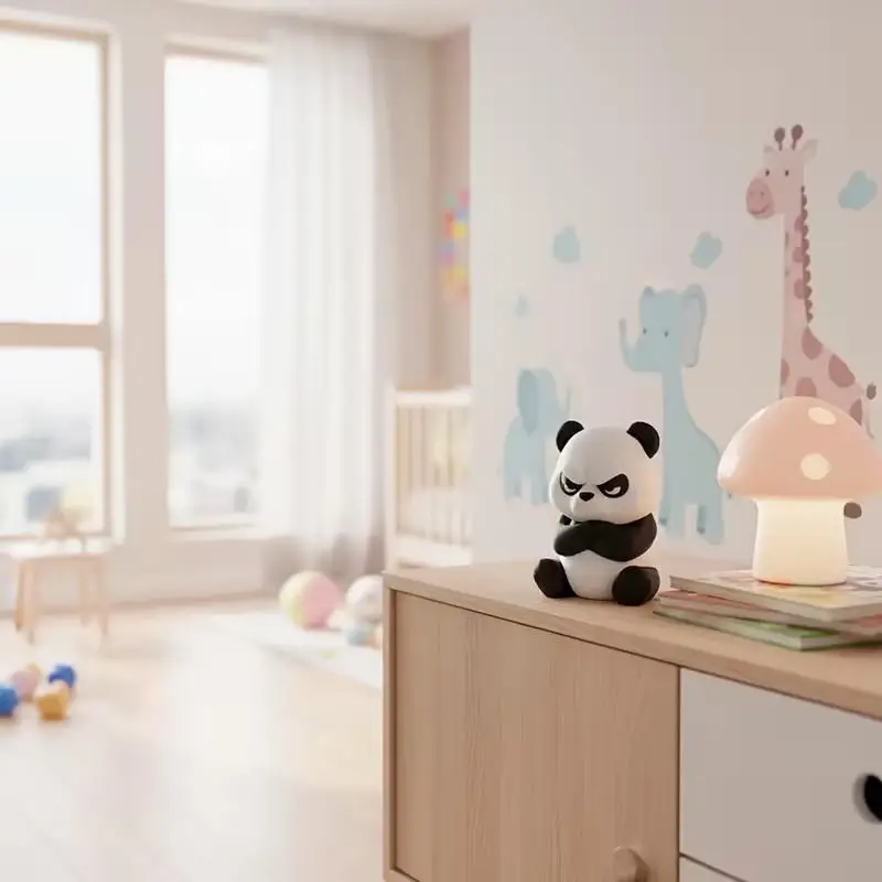 New 1pc 3D Printed Angry Panda Figurine, An Angry Panda Decoration, Perfect For Home And Office Décor And A Perfect Holiday