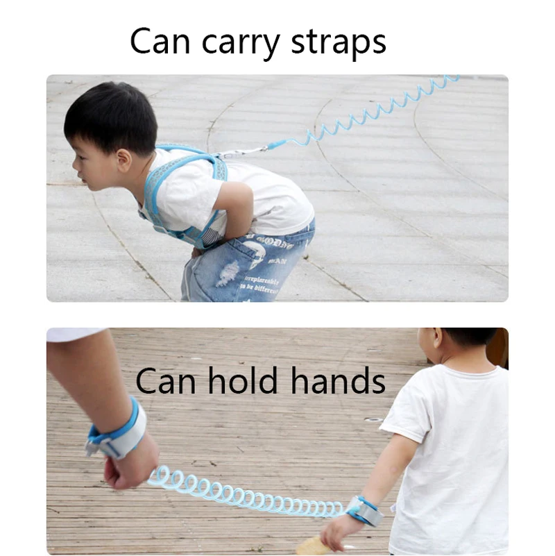 2 in 1 Toddler Harnesses Prevent Loss- Anti Lost Wrist Link for Toddlers Leashes 1-7year,Baby Harnesses Wristband Tether Strap