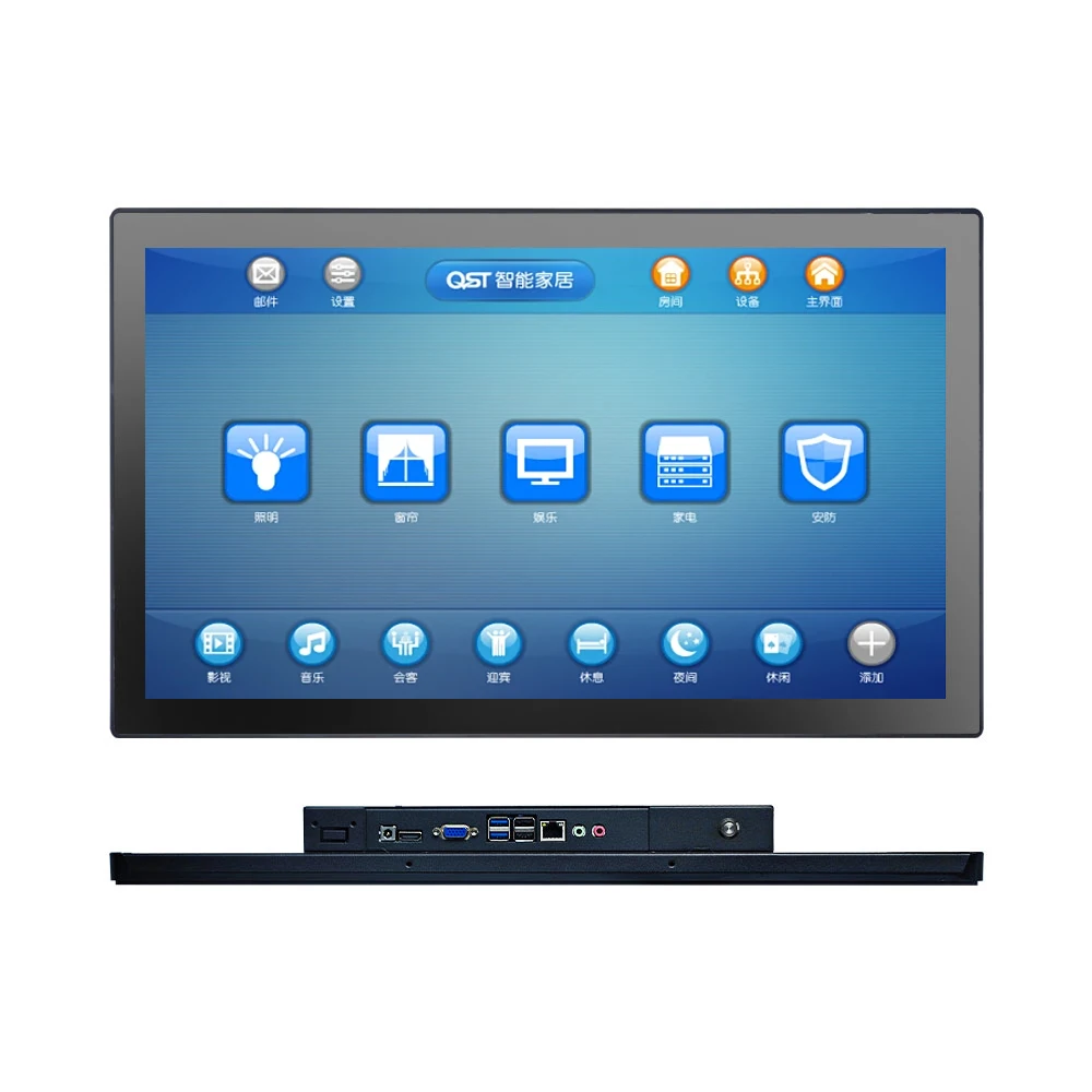 Industrial LCD Panel 23.8 Inch Wide Viewing Angle High Nits True Color Optical Touch Screen Open Frame Display
