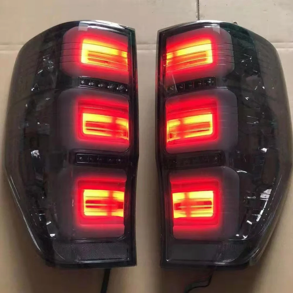 for Ford Ranger 2012-2022 Car Led Tail Light Assembly Driving Brake Reverse Lights Yellow Turn Signal Lamp Taillamp Accessories view 2