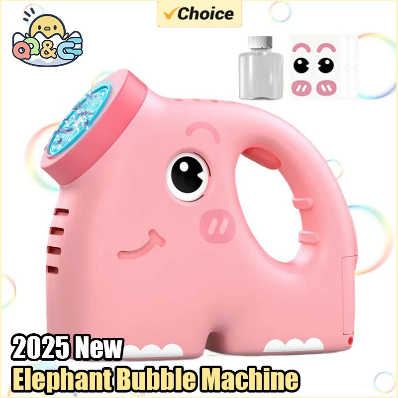 Blasengebläse, niedlicher Elefant, Blasengebläse, Blasengebläse, Spielzeug, tragbar, lustig, Outdoor-Spielzeug, batteriebetrieben, für Jungen