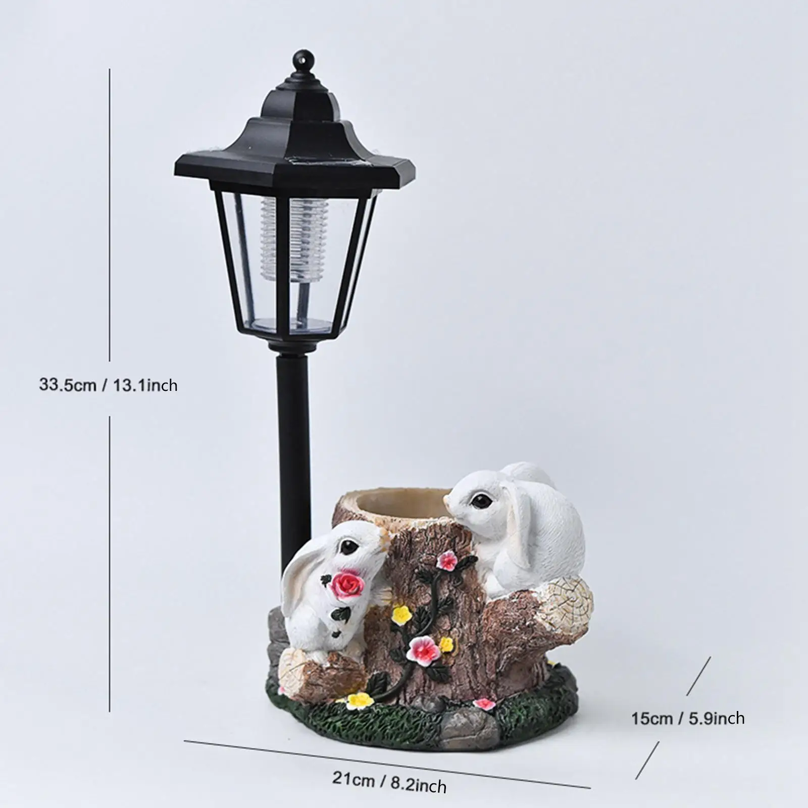 Garden Solar Statue Light Animal Figurine Lantern Lamp Gift Outdoor Lawn