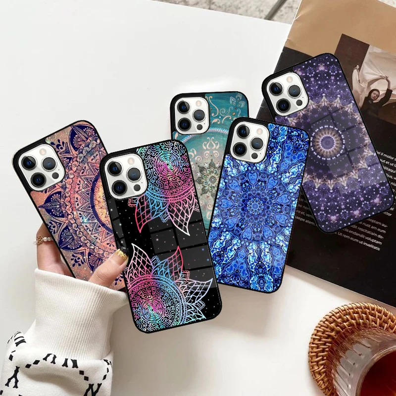 Bohemian Tie Dye Hippie Mandala Phone Case Strong Magnetic for iPhone 15 16 14 13 Pro Max 11 12 Mini Magsafe Wireless Charging