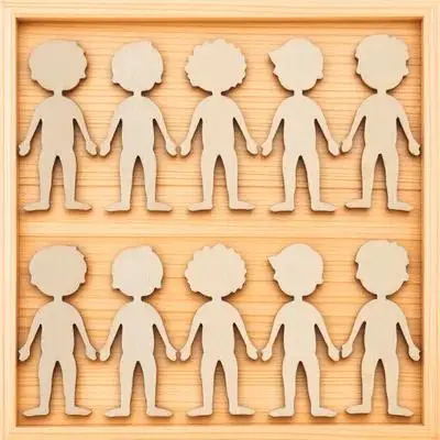 50 قطعة من القواطع الخشبية على شكل شكل شخصية رقائق خشبية غير مكتملة لملحقات الكتابة على الجدران اليدوية #6