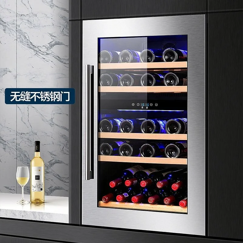 Tempered Glass Door Compact Wine Cooler Wine Cabinet Wine Refrigerator Display Mini Refrigerators for Home