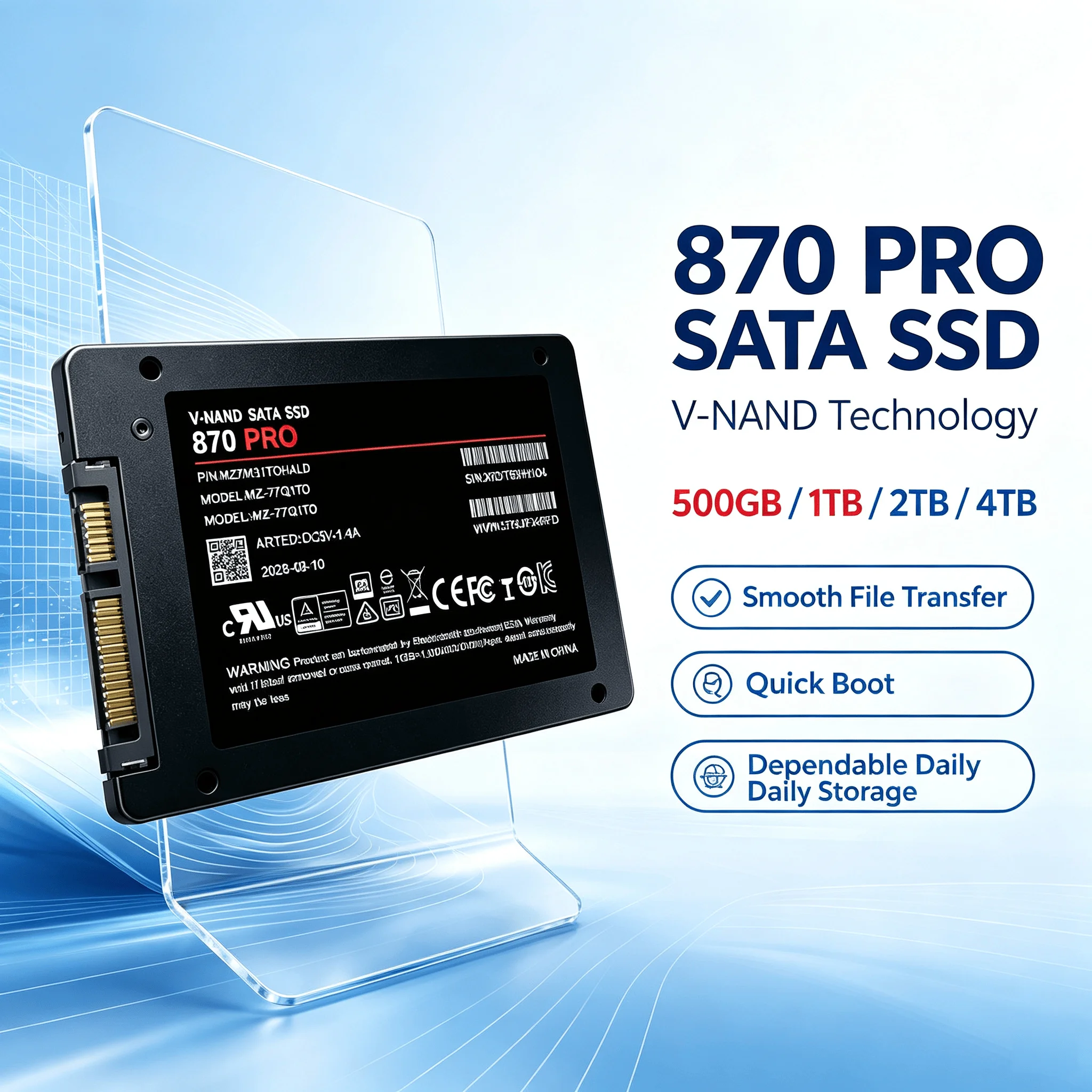 870 PRO Builtin Solid State Drive SATA III 2.5 Inch Inside HDD High Speed Read Write for Laptop Micro Computer Desktop Max