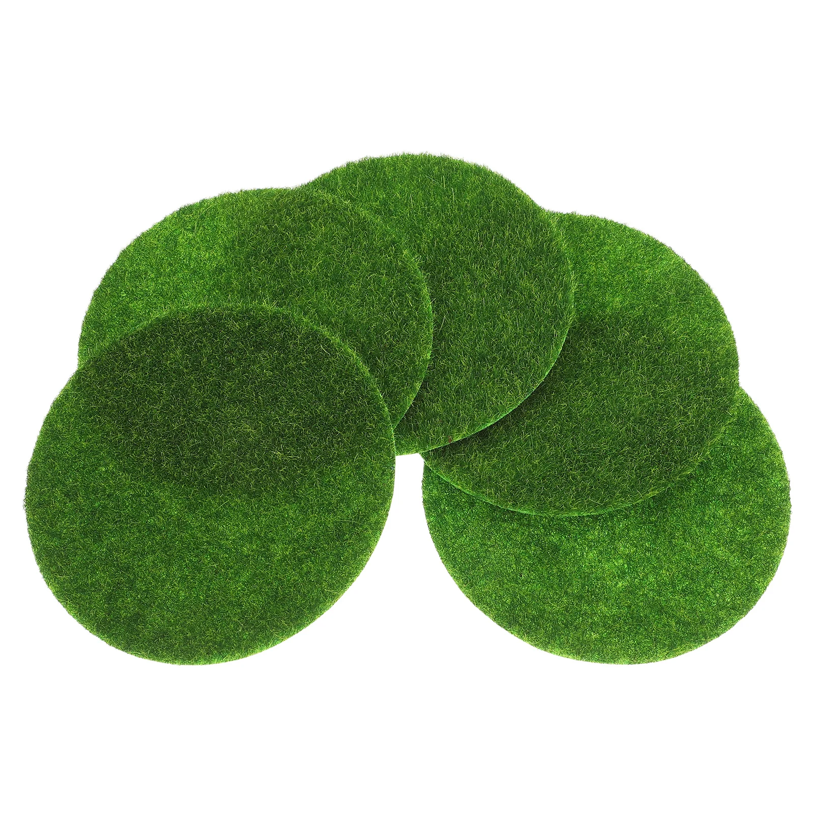 

5 Pcs Artificial Moss Green Landscape Fake Grass Craft Bonsai for Project Plastic