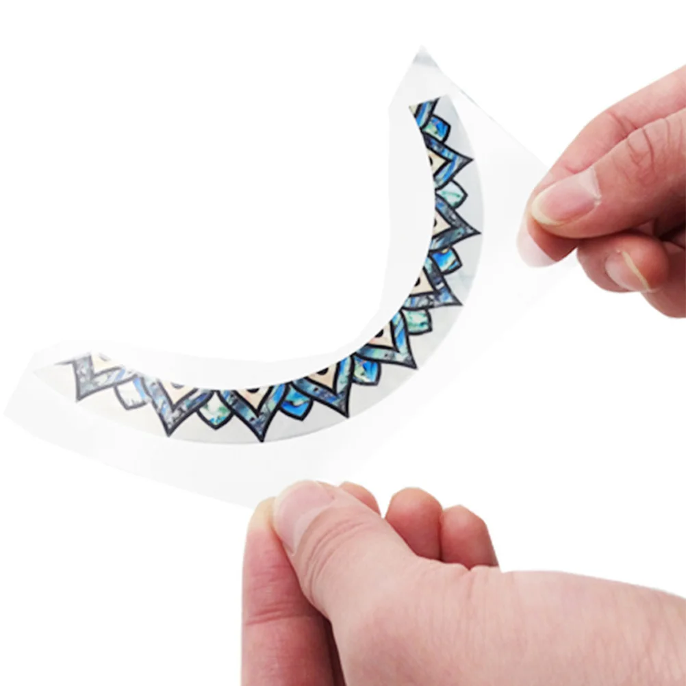 

2Pcs Guitar Sound Hole Ring Durable Exquisite Pattern Easy to Use and Remove for Most Guitars Guitar Rosette Decal