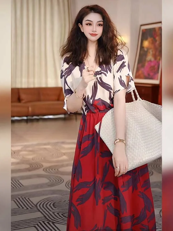 

Ele Color Blo Waist-Cinching Casual Dr Faionable A-Line Silhouette V-Ne ort Sve Ci Commute Suitable