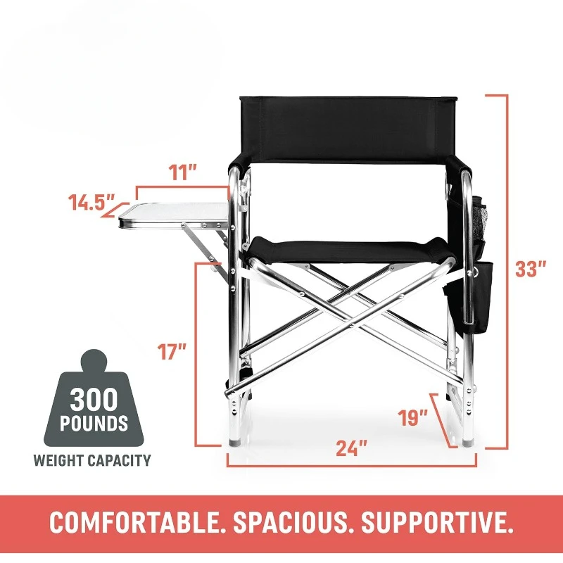 Beach Chairs,Sports Chair with Side Table,Beach Chair,Offers a Variety of Pockets,Camp Chair for Adults,19