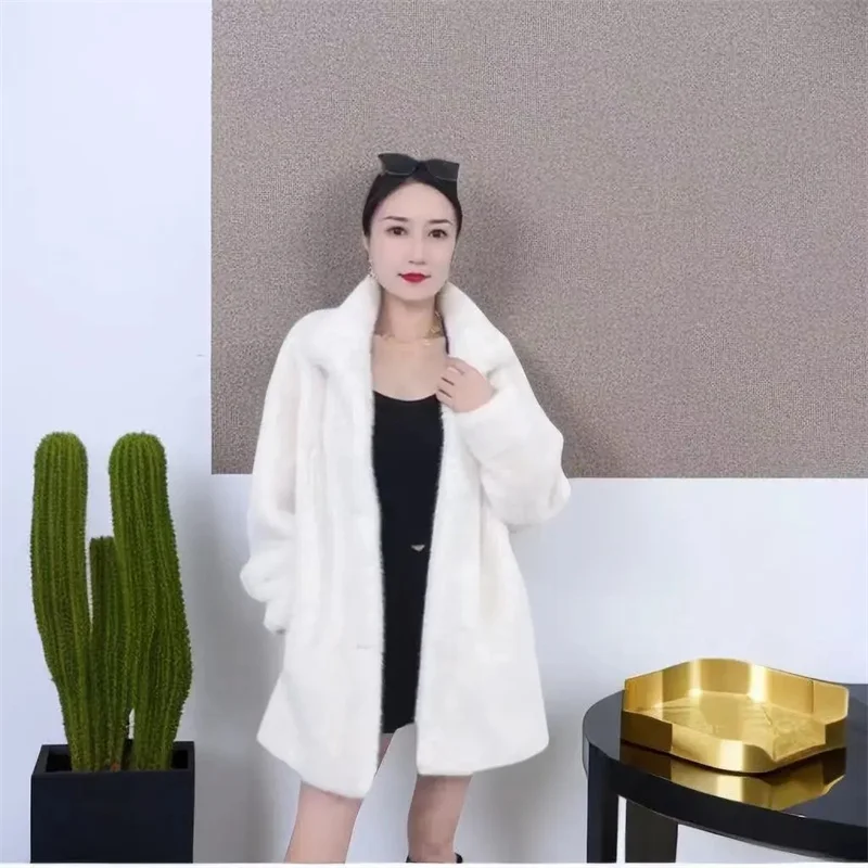 تصميم تحسس جديد الوقوف طوق فو الفراء معطف المرأة الفراء المتكاملة الفراء سترة سميكة لينة فروي سترة واقية ملابس خارجية