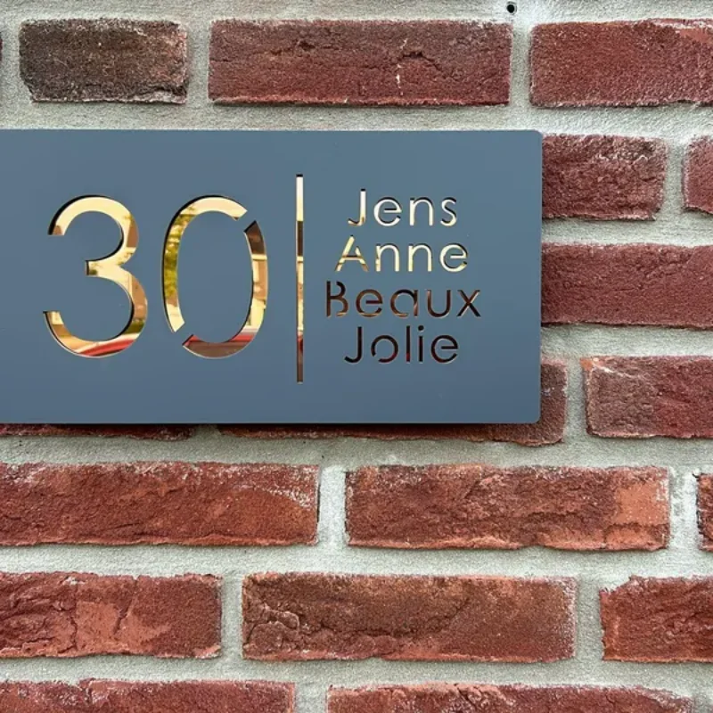 مخصص ثلاثية الأبعاد الاكريليك تسجيل أرقام المنزل الحديث عنوان الباب الشارع شخصية رقم الرسالة اللوحات في الهواء الطلق اسم لوحة ديكور المنزل