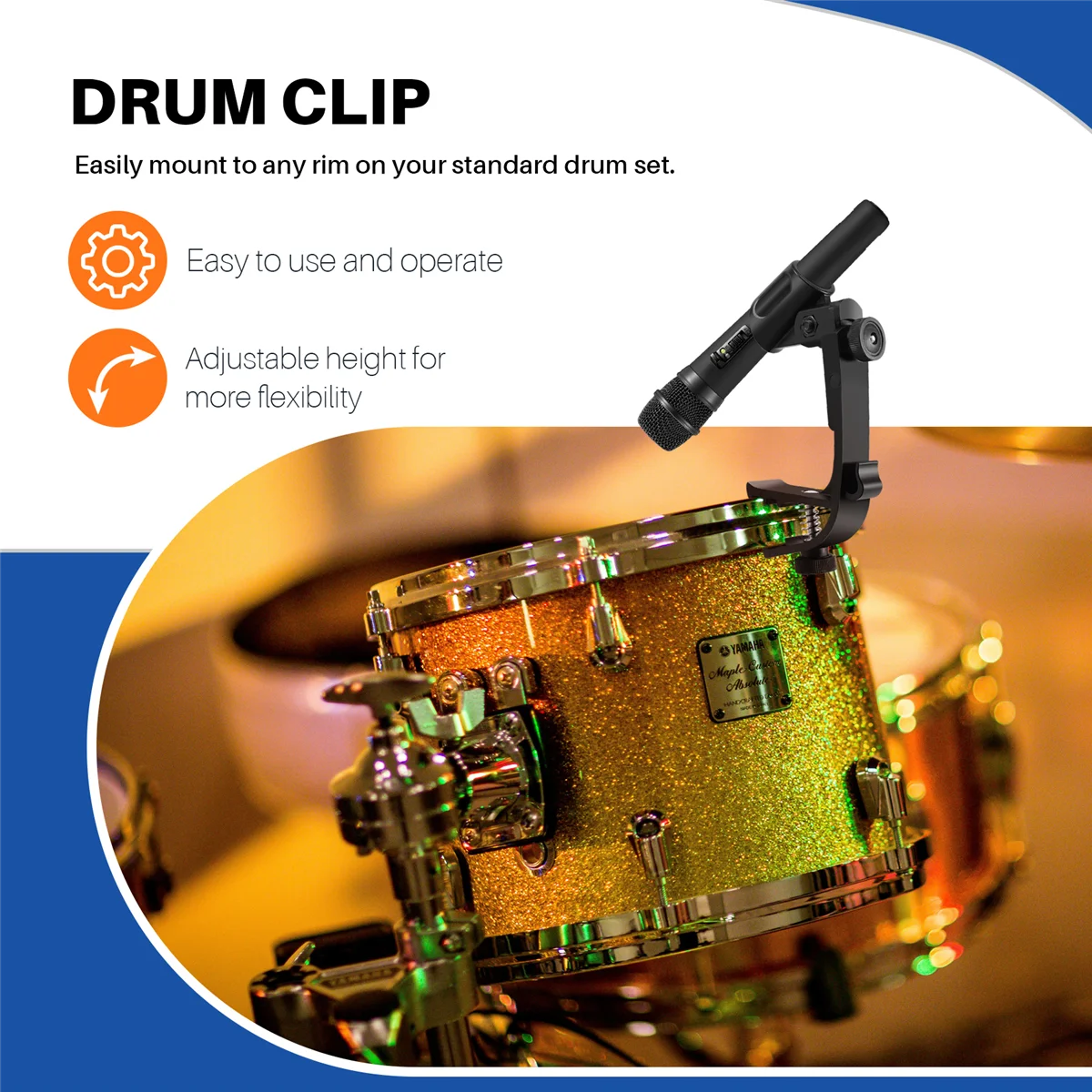 A88X 4 Pcs Microphone Clip Drum Clip Shockproof Microphone Clip Microphone Stand Shockproof Musical Instrument Accessories