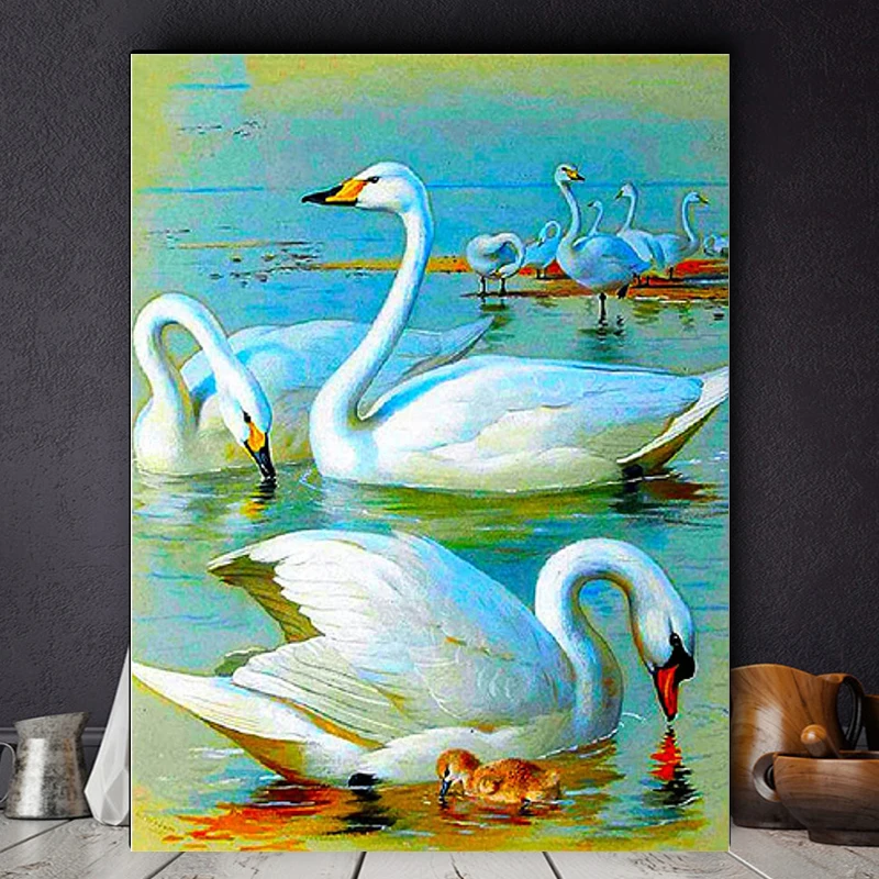 5D Diamond Painting Animal Diamond Embroidery DIY Full Rhinestone Mosaic Panda Swan Cross Stitch Kit Art Home Decor Gift