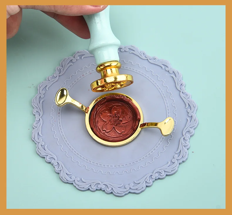 

New style wax seal metal wax seal mold wax holder round flower shape