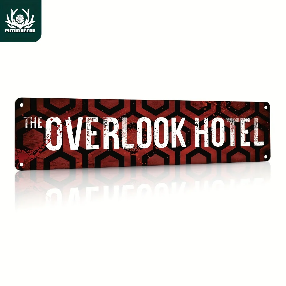 The Overlook Hotel Vintage Metallschild 3,9x15,7 Retro Horrorfilm Wanddekoration