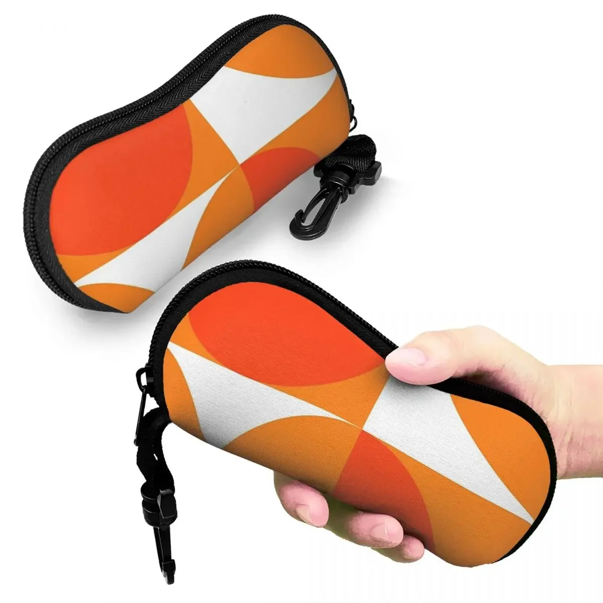 

Orange Bauhau Shell Glasses Case Protector Sunglasses Box Women Men Soft Eyeglass Bag Pouch