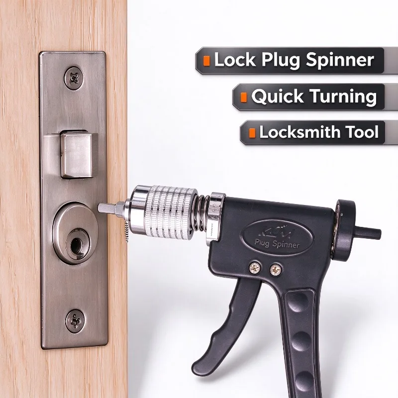 New Quick Gun Lock Plug Spinner, Professional Civil Door Lock Turning Tool for Locksmith Repair