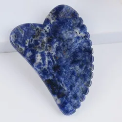 Blue stripes Face Massager Gua Sha Scraper Natural Jade Stone Skin Care Massager for Body Facial Neck Back Beauty Health Eye SPA