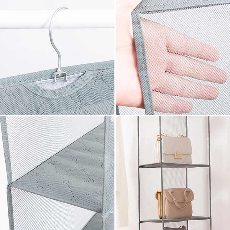 handbag storage hanging bag Organizer Wardrobe Closet Storage Transparent Three-dimensional Home Organization hanging bag