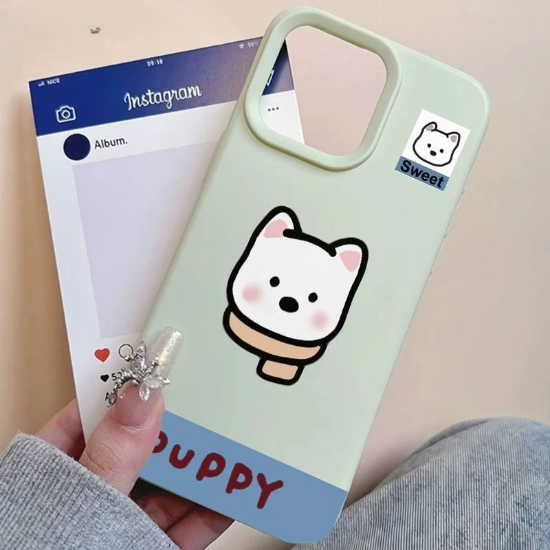 

Cute Cartoon Scarf Westie Dog Case For OPPO Reno 14 13 11 9 Pro 8Z 7Z 8 7 Lite A96 A79 A78 A58 A77 A57 A56 A56s A55s A53s Cover