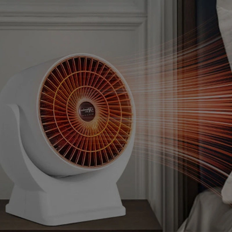 Ventilador de Calefacción Eficiente de 800W, Mini calentador eléctrico de escritorio, adecuado para oficina, sala de estar y dormitorio