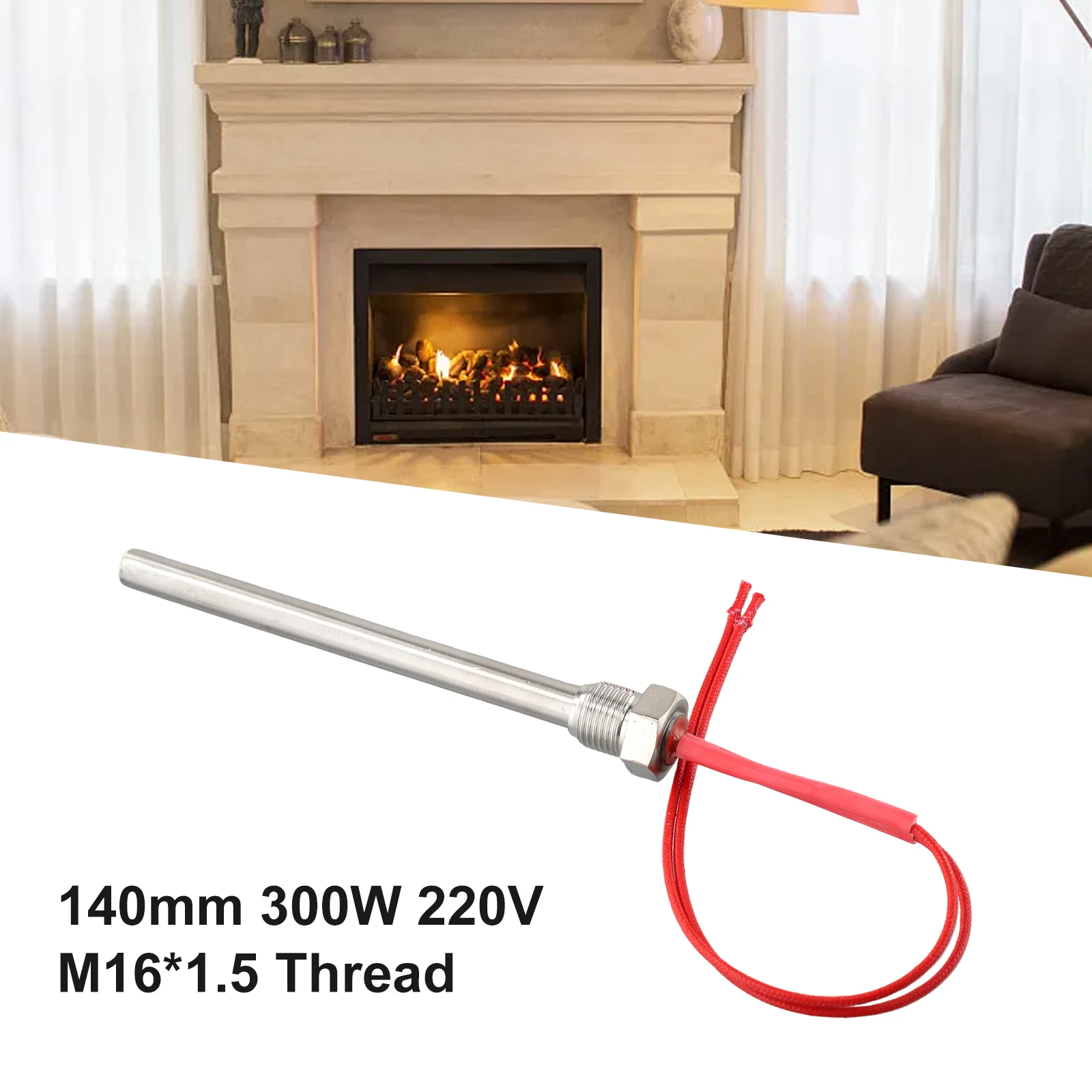 Anti-rust Igniter Hot Rod Gray+red Heating Replacement Stainless Steel Waterproof 1 Pcs 220V 300W/350W Anti-Rust