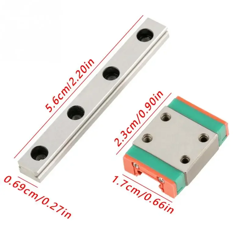 Linear Guide 40mm/55mm/70mm LWL7B Miniature Linear Rail Guide 7mm Width + Slide Block Tools LWL7B Block linear rail guide block