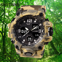 SHIYUNME New G Style Men LED Digital Quartz Watch Dual Display Military Sports Outdoor Waterproof Men's watch Relogio Masculino