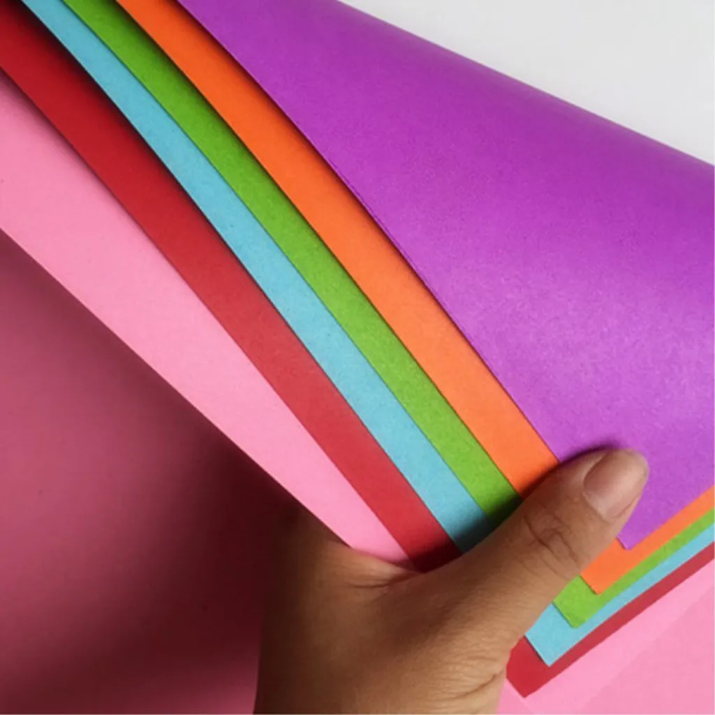 Papel de hoja Diy grueso de cartón de Color, 100 Uds., artesanías de álbum de recortes hechas a mano para fondo de flores, decoración de cartón de regalo