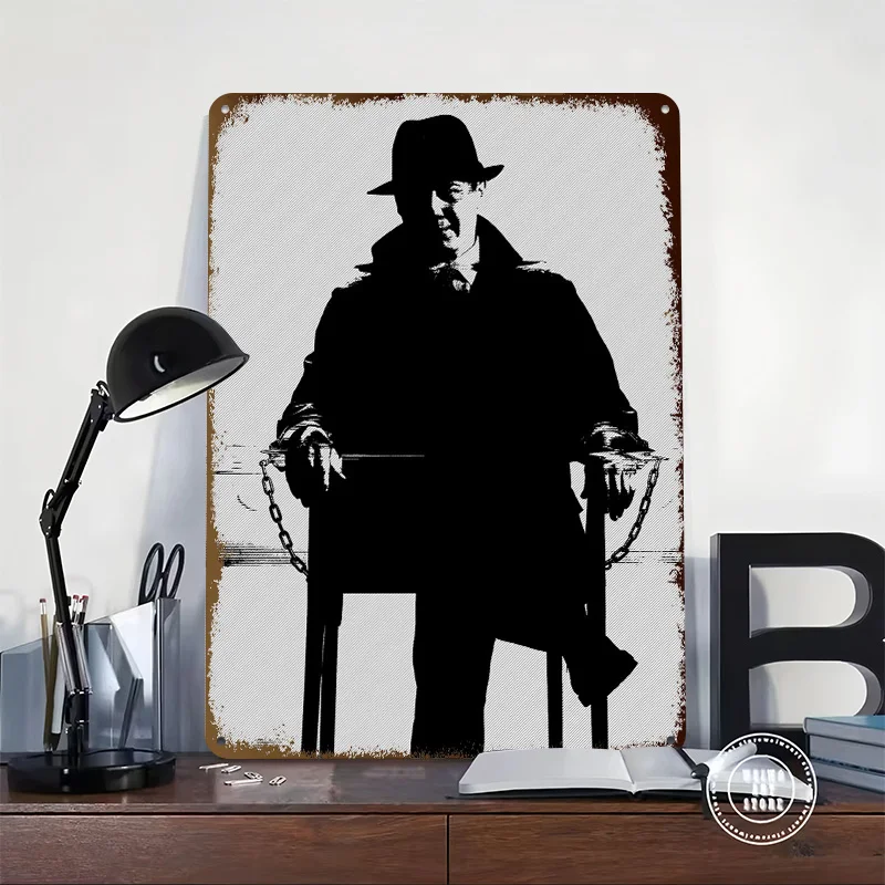Raymond Reddington 3D Texture Printed Poster Custom Vintage Metal Tin Plate Sign for Wall Art Home Decor Living Room Funny Signs